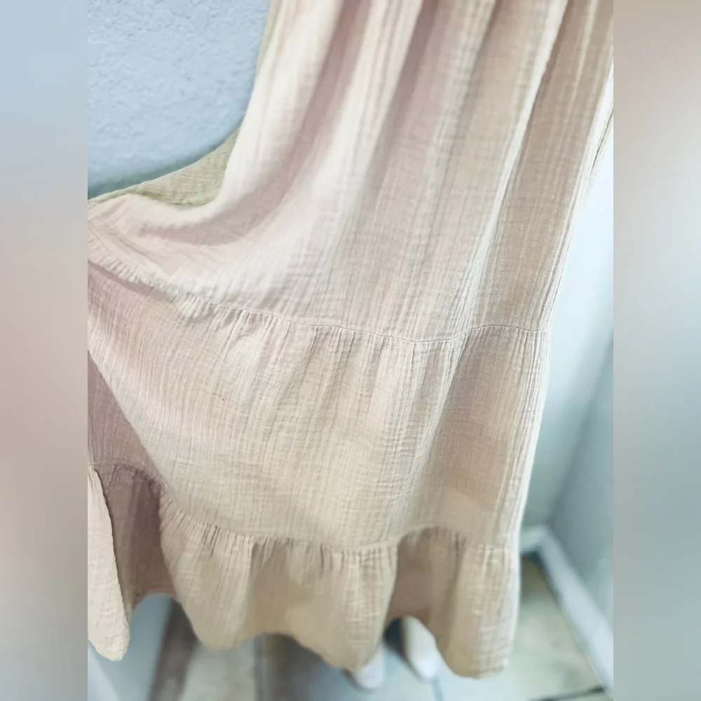 Salty lemon cotton maxi dress size M/L fits